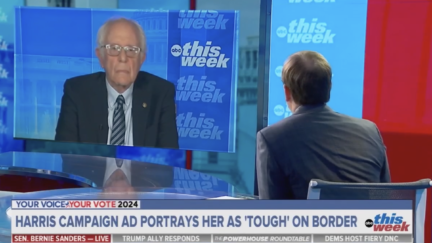 Bernie Sanders Adopts Trump's Immigration 'Crisis' Position After ABC's Jon Karl Presses Him About Harris Using 'Trump's Border Wall' in New Ad